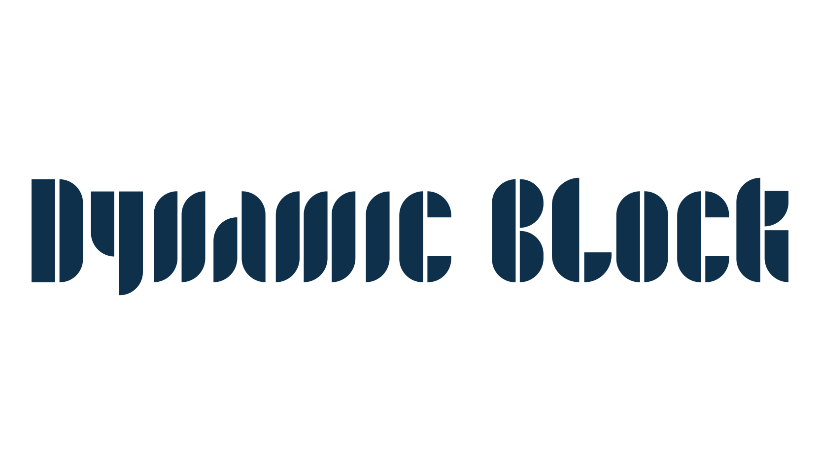Dynamic Block, fancy various decorative font preview