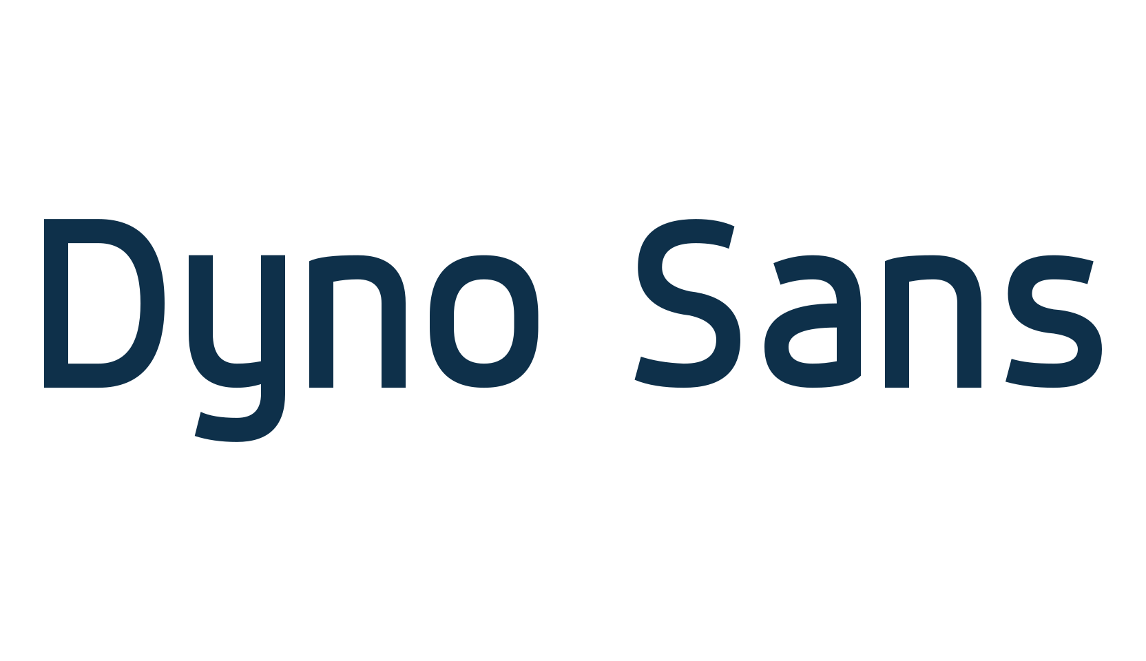 Dyno Sans, sans serif font preview