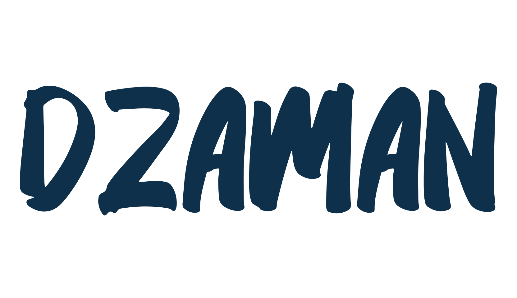 Dzaman, brush font preview