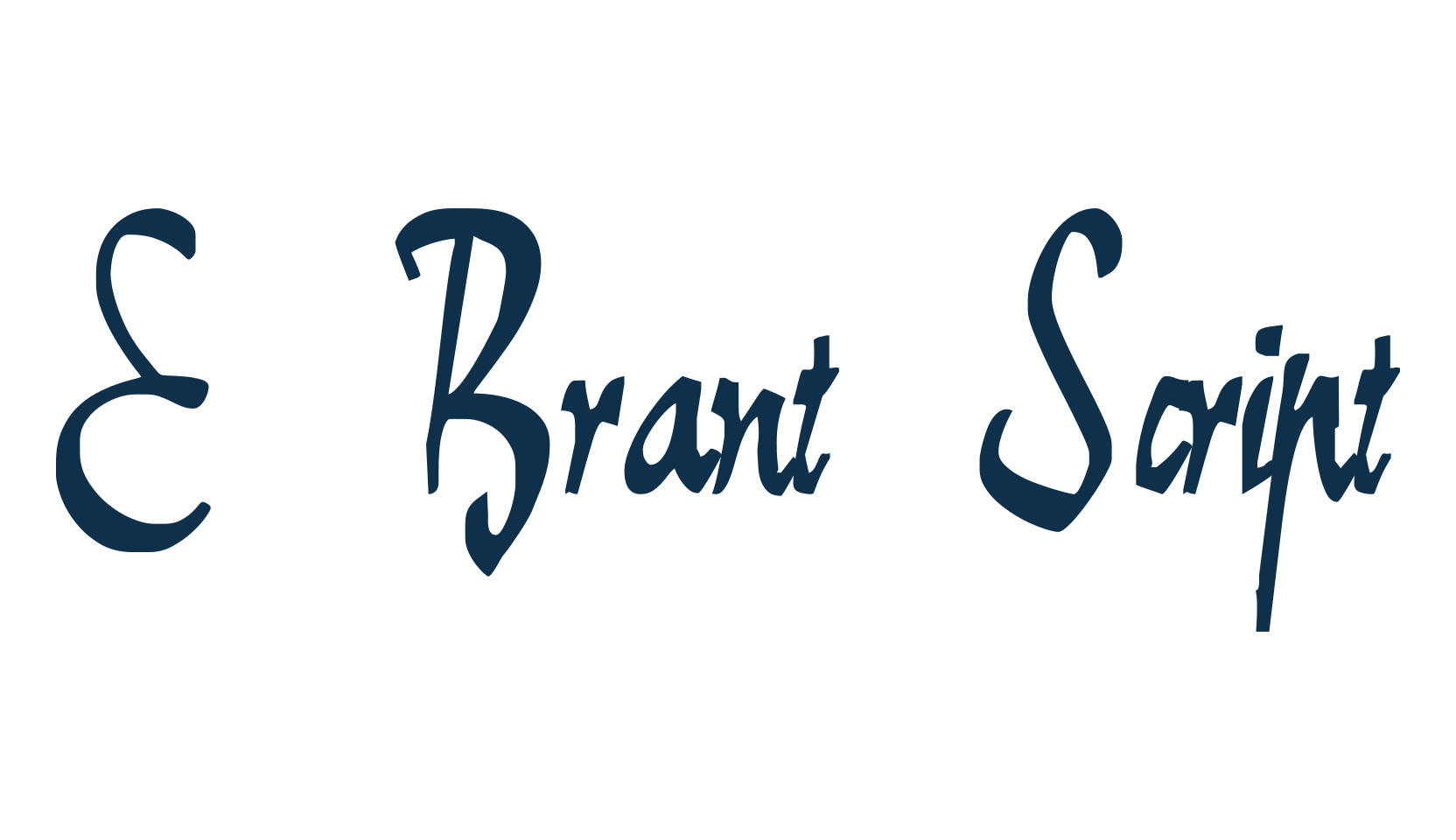E-Brant Script, various font preview