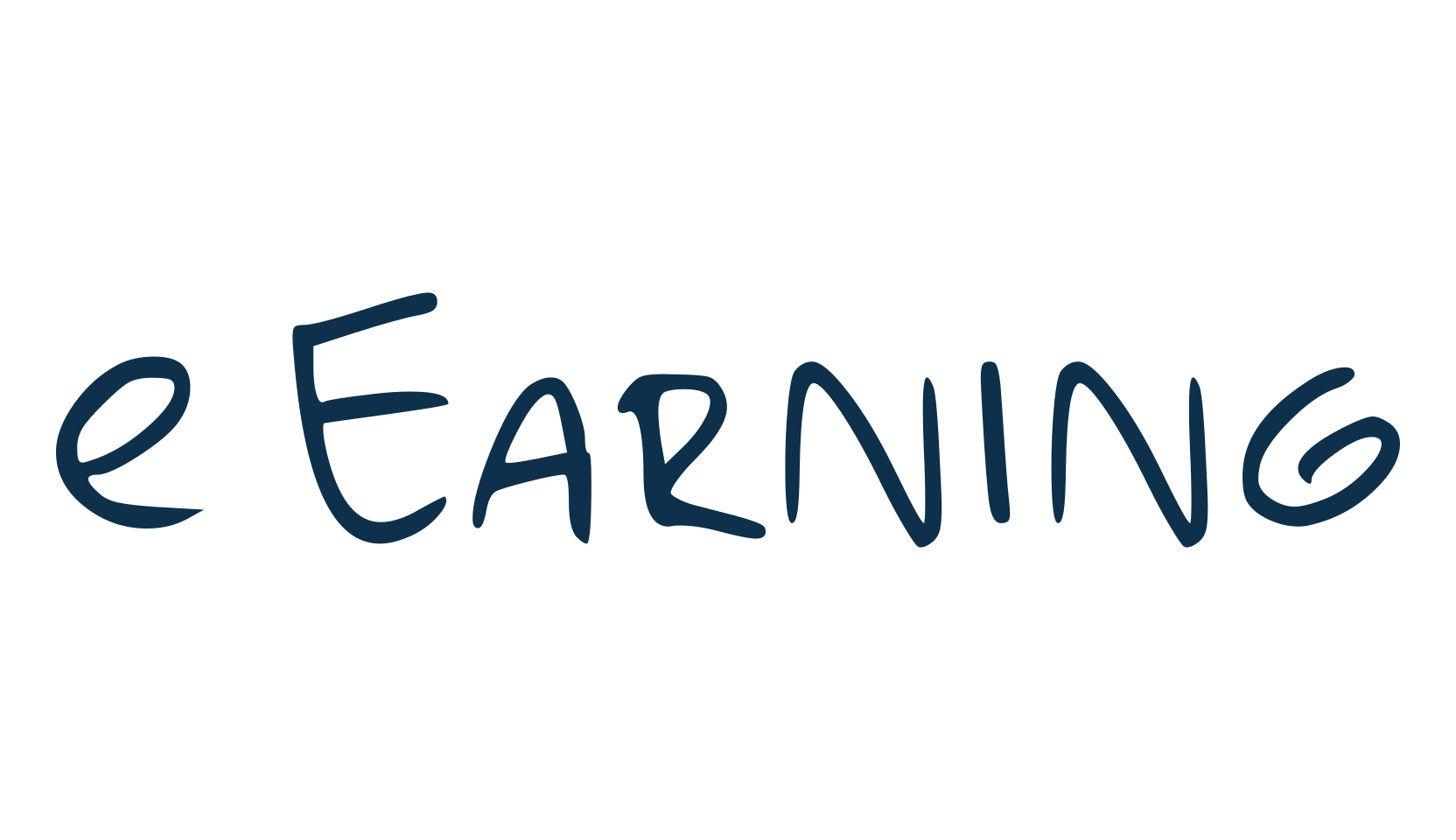 e Earning, handwriting font preview