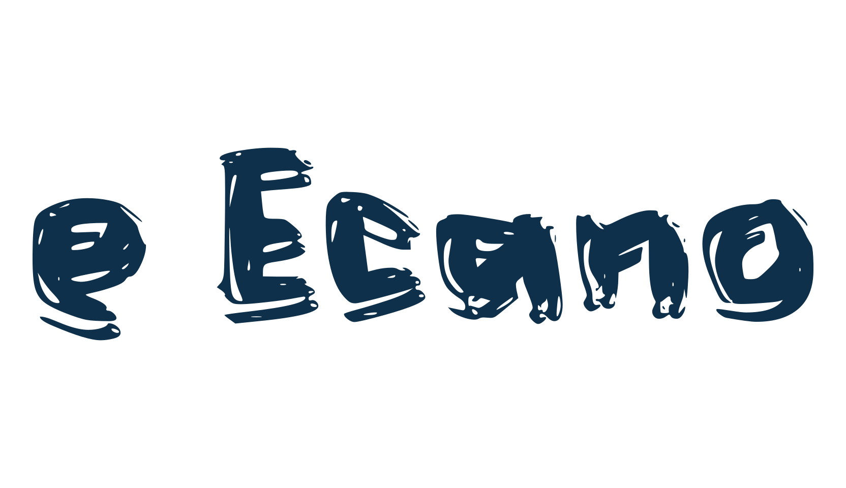 e Ecano, fancy eroded decorative font preview