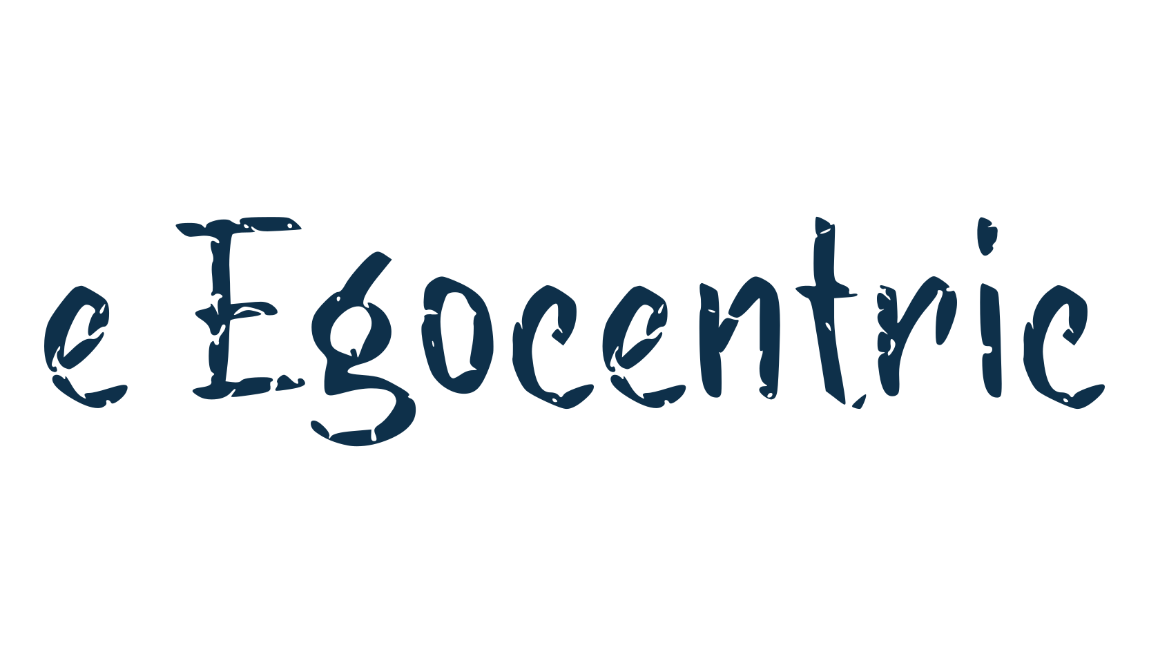 e Egocentric, fancy decorative font preview