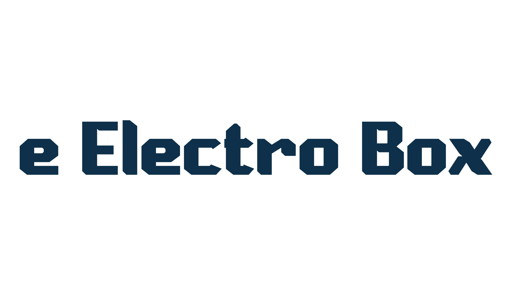 e Electro Box, square font preview