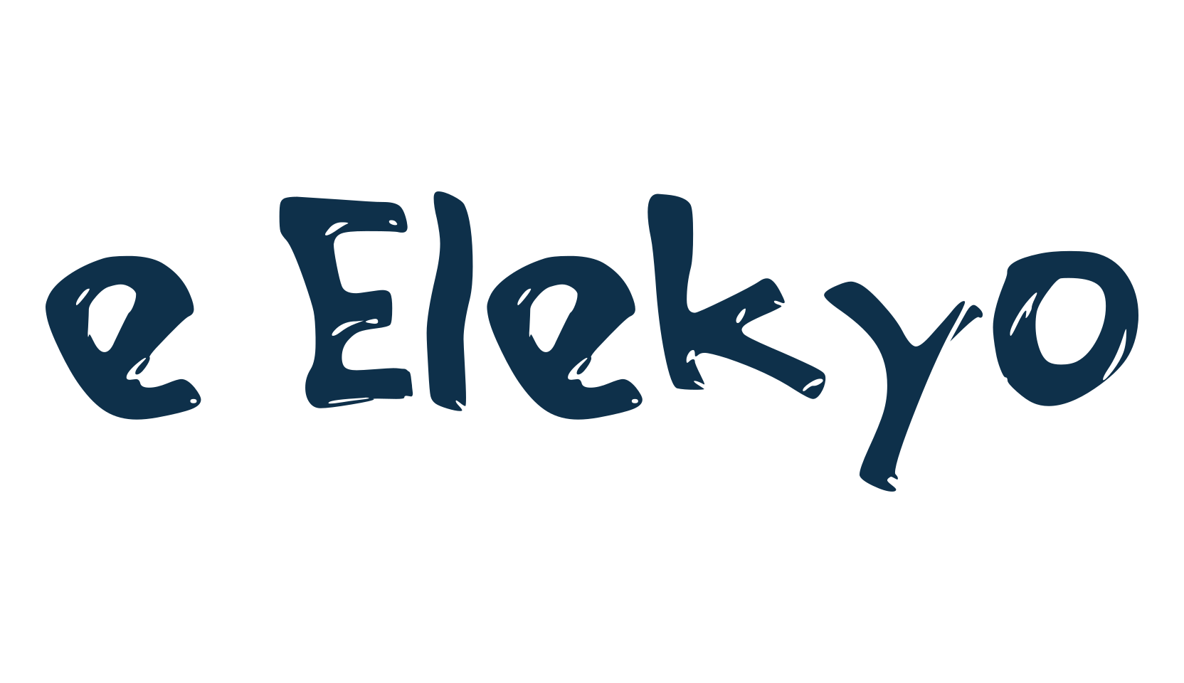 e Elekyo, fancy cartoon decorative font preview