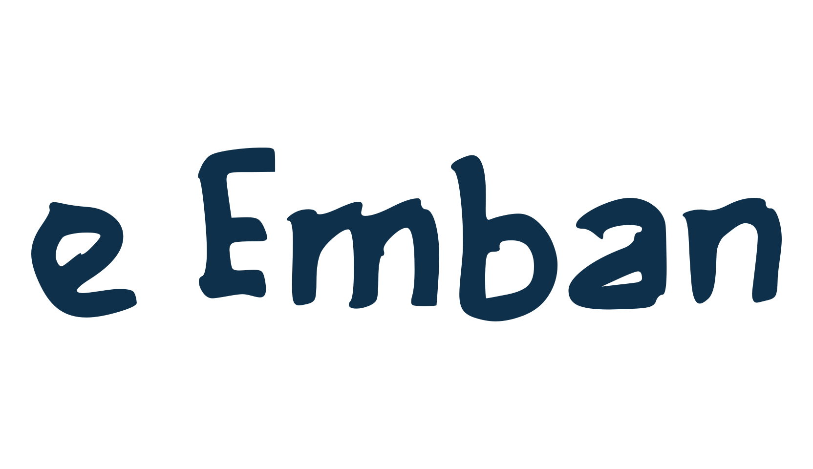 e Emban, fancy cartoon decorative font preview