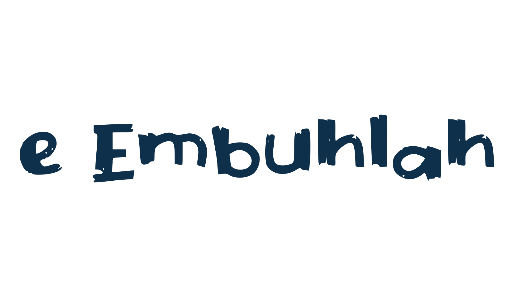 e Embuhlah, eroded font preview