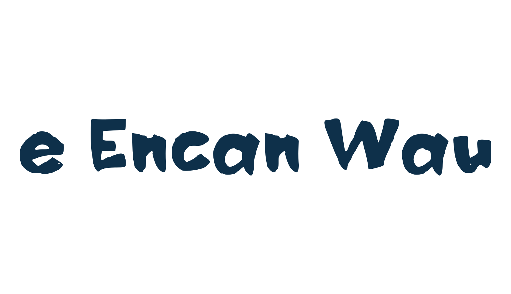 e Encan Wau, fancy various decorative font preview