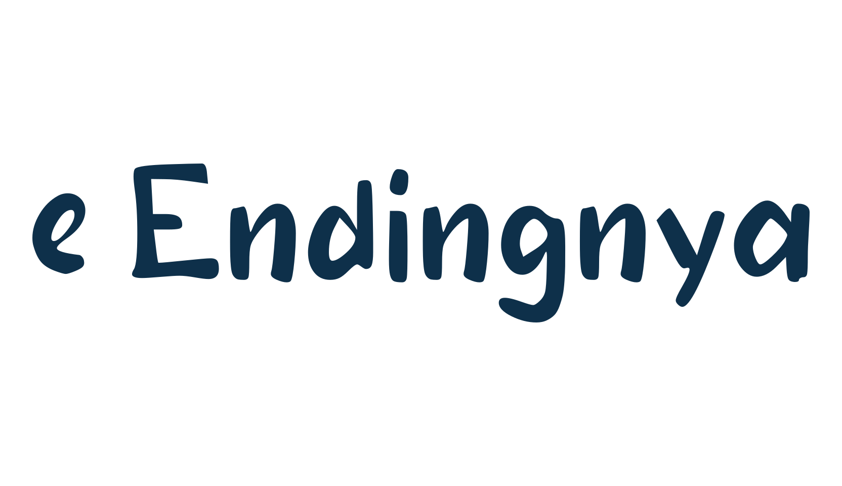 e Endingnya, cartoon font preview