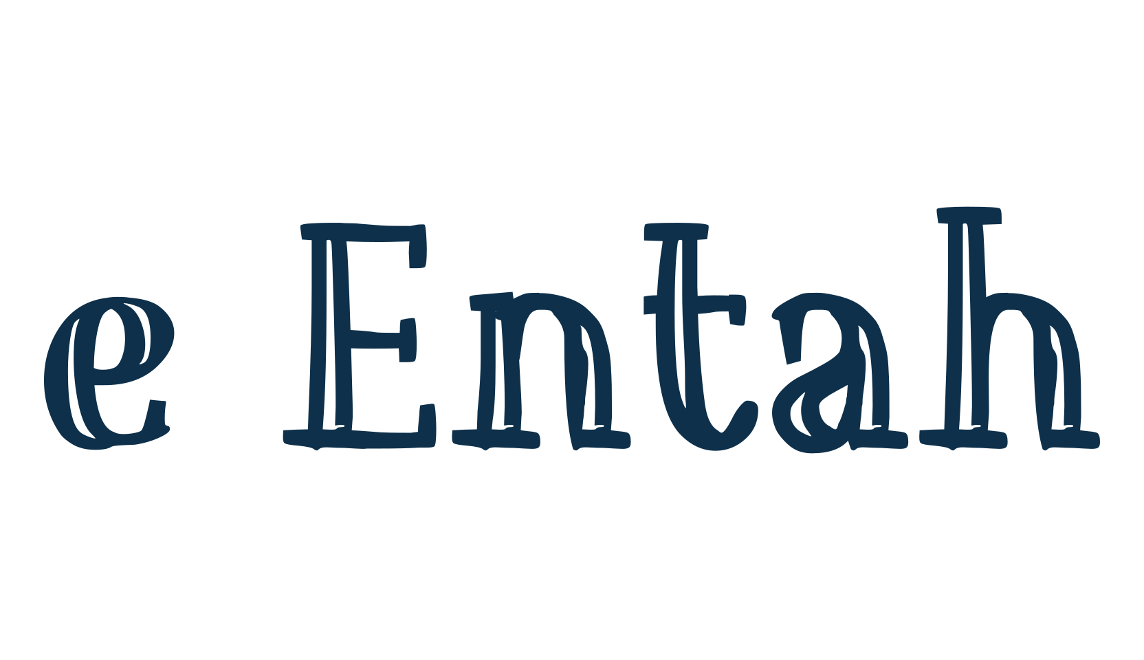 e Entah, fancy various decorative font preview