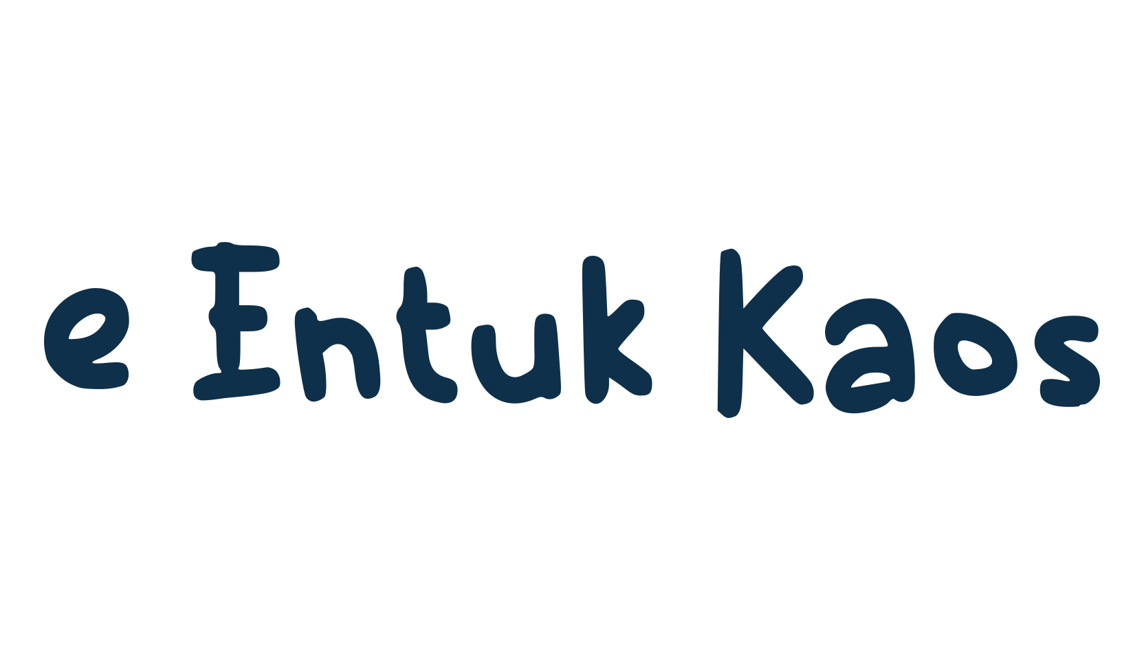 e Entuk Kaos, script handwritten fancy decorative calligraphy font preview