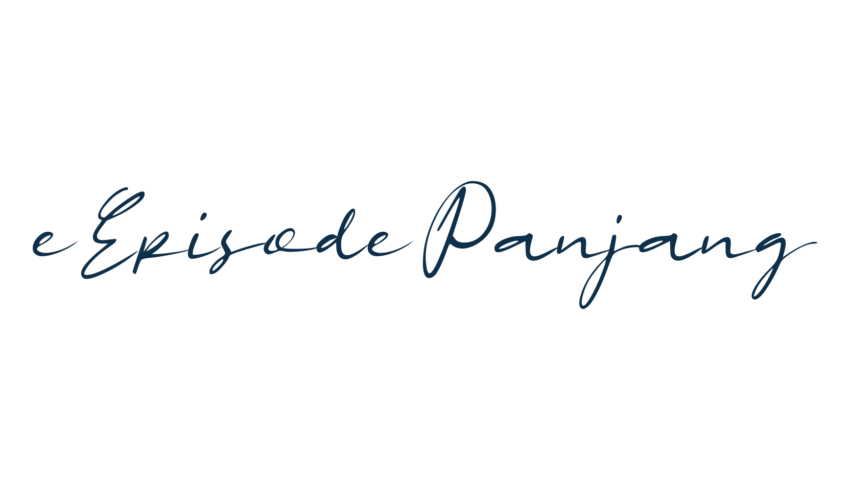 e Episode Panjang, script handwritten fancy decorative calligraphy font preview