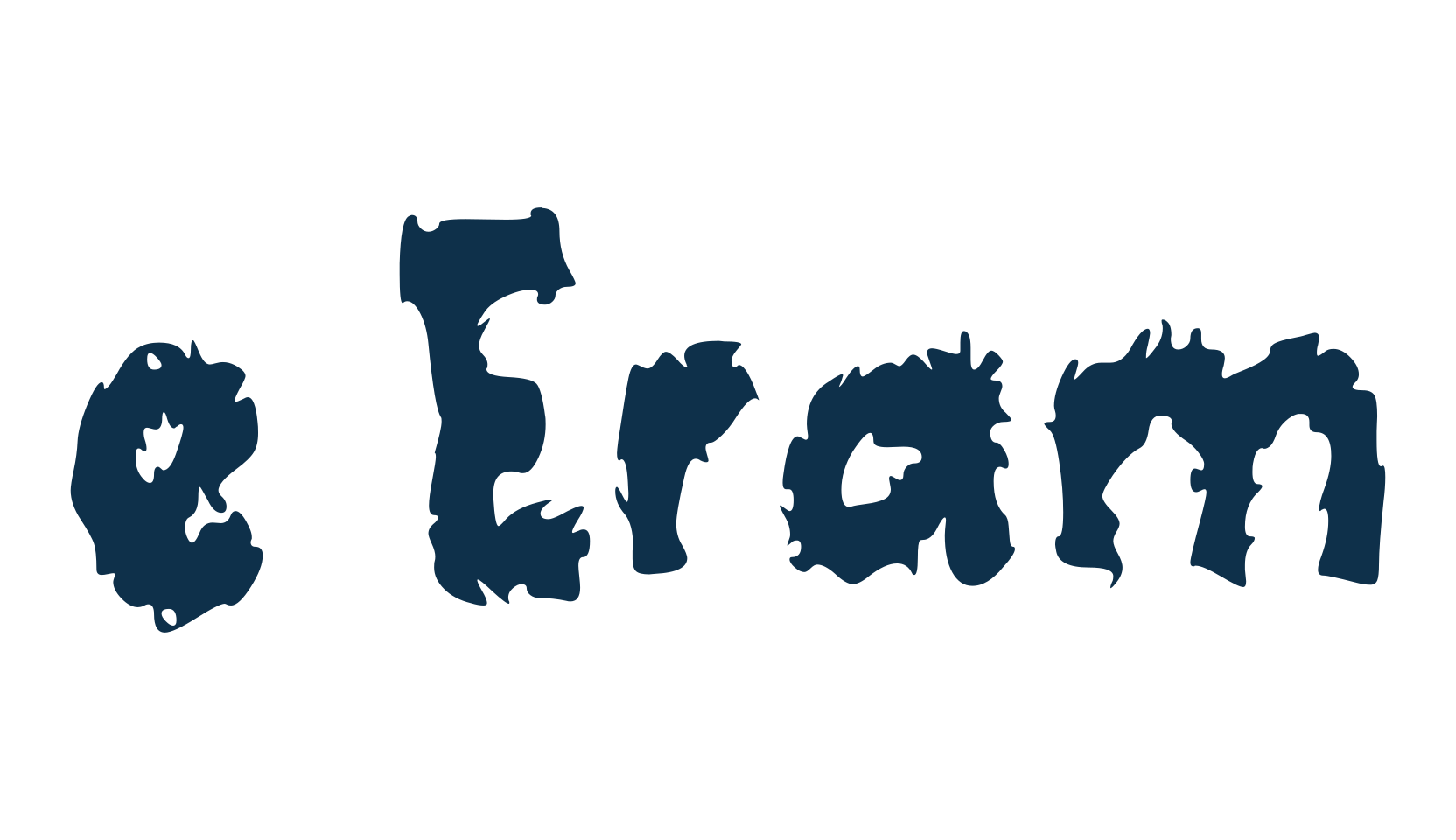 e Eram, fancy destroy decorative font preview