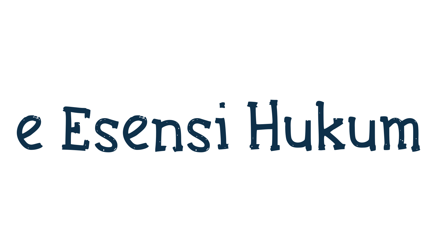 e Esensi Hukum, fancy eroded decorative font preview