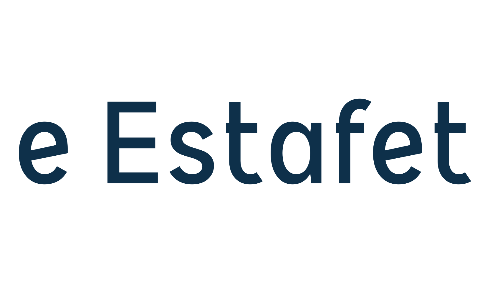 e Estafet, sans serif font preview