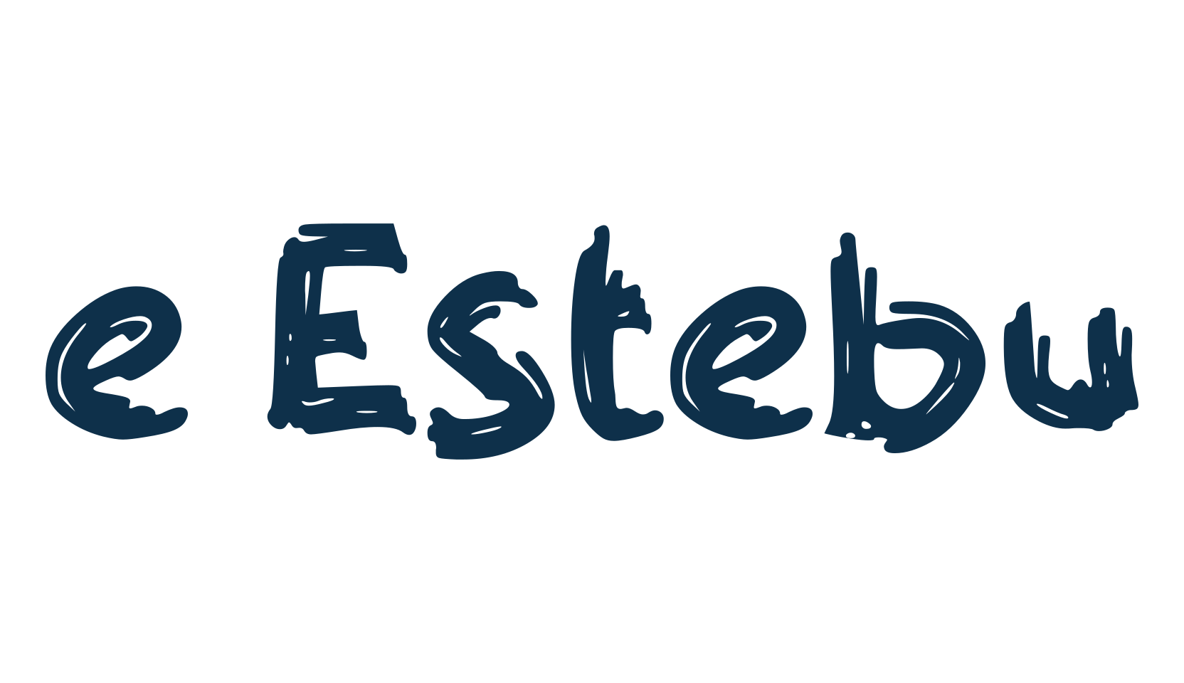 e Estebu, trash font preview