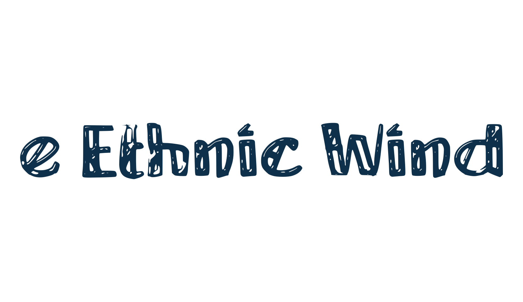 e Ethnic Wind, fancy various decorative font preview