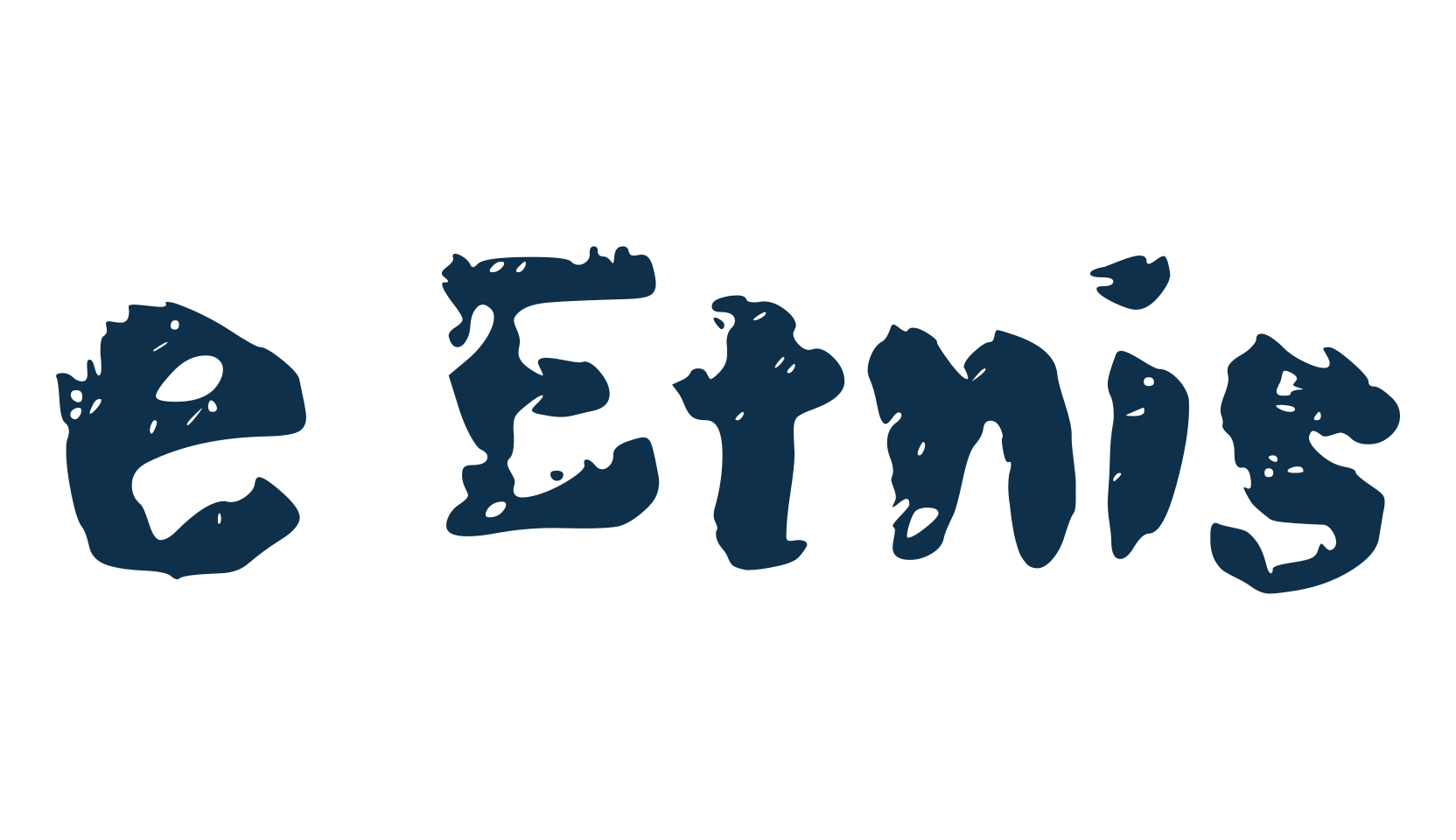 e Etnis, fancy eroded decorative font preview