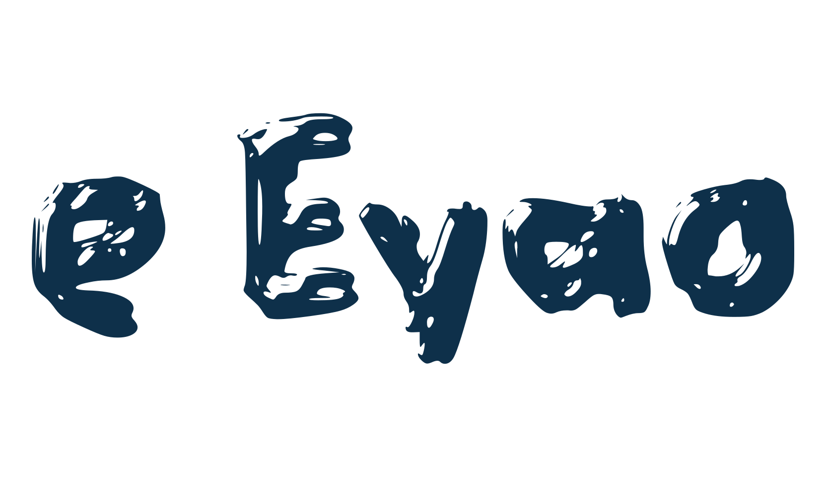 e Eyao, fancy eroded decorative font preview