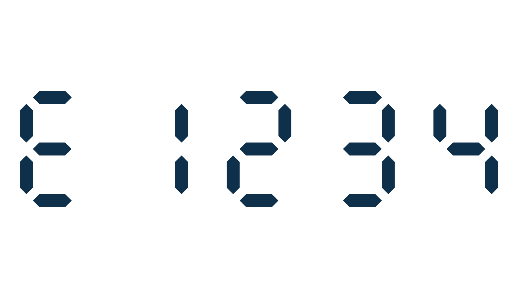 E1234, lcd font preview