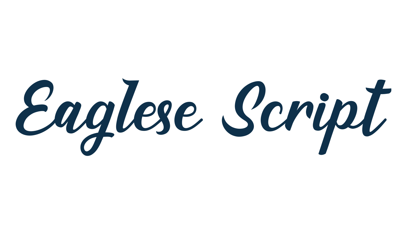 Eaglese Script, calligraphy font preview