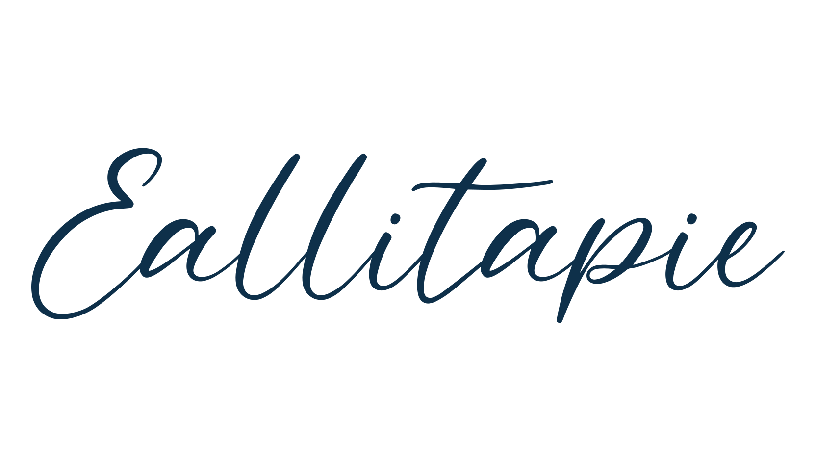 Eallitapie, handwriting font preview