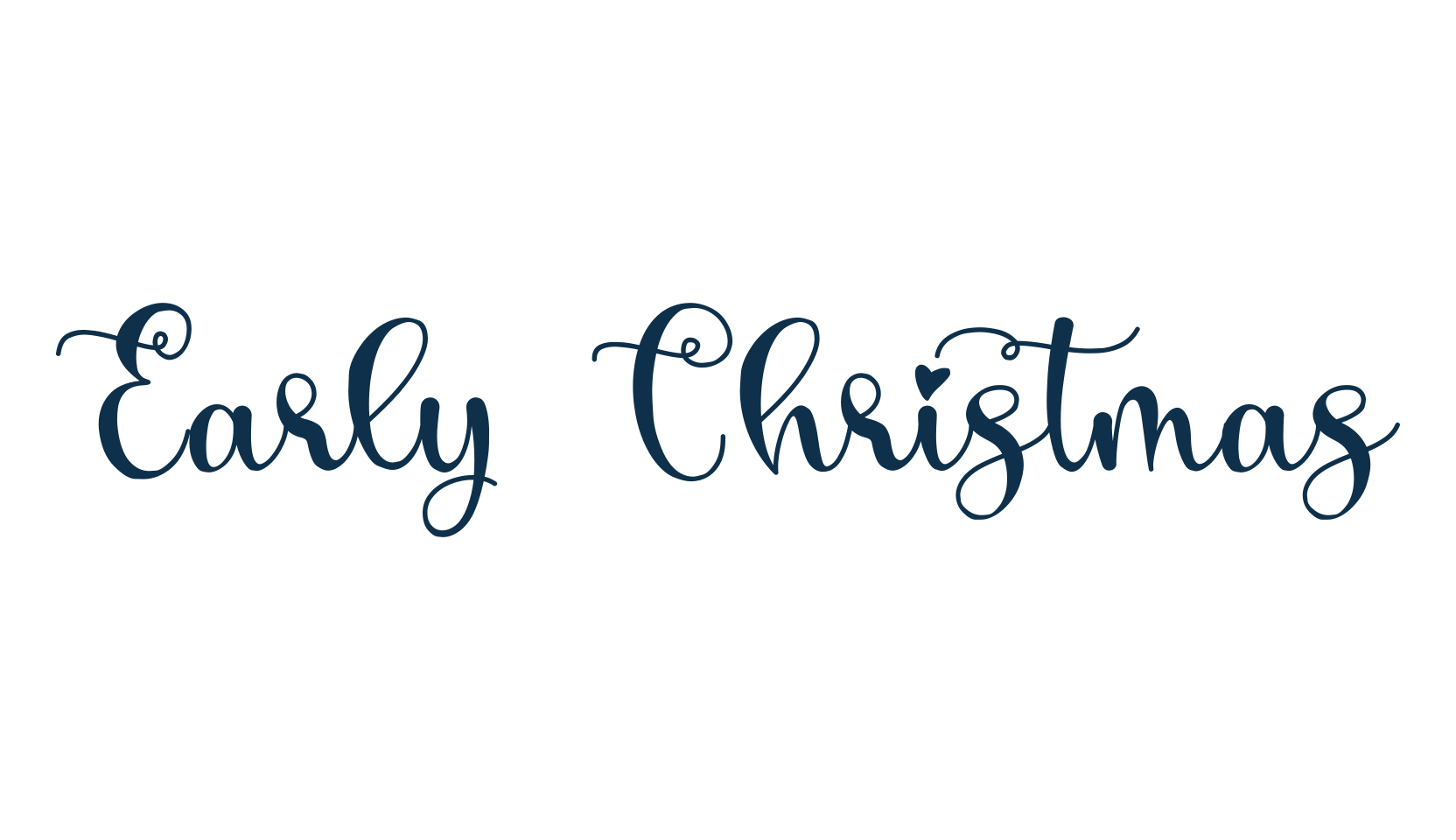 Early Christmas, calligraphy font preview