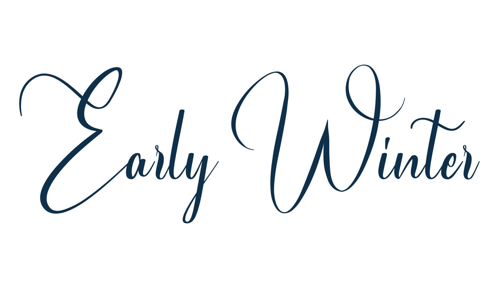 Early Winter, script calligraphy fancy decorative font preview