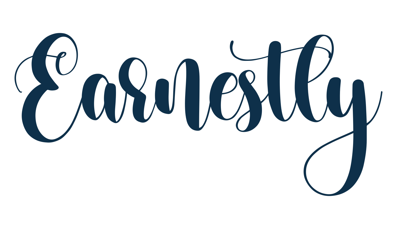 Earnestly, calligraphy font preview