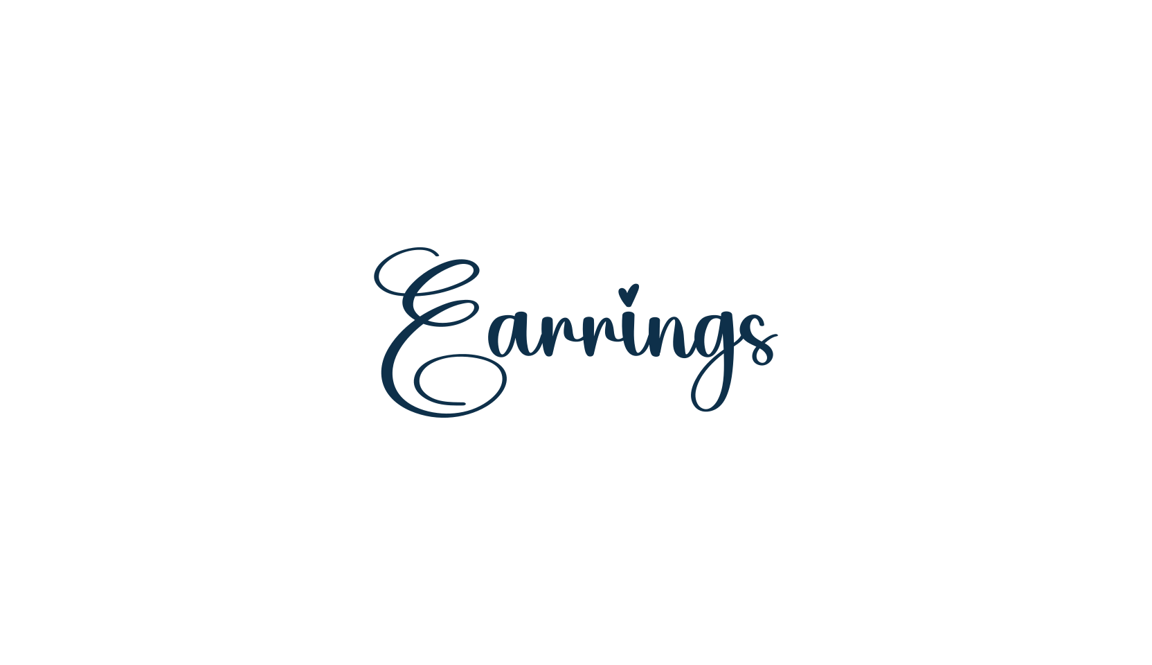 Earrings, script calligraphy fancy decorative font preview