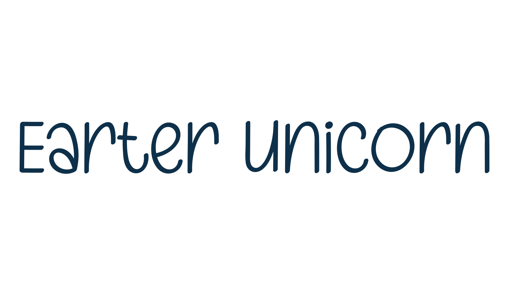 Earter Unicorn, script handwritten fancy decorative calligraphy font preview