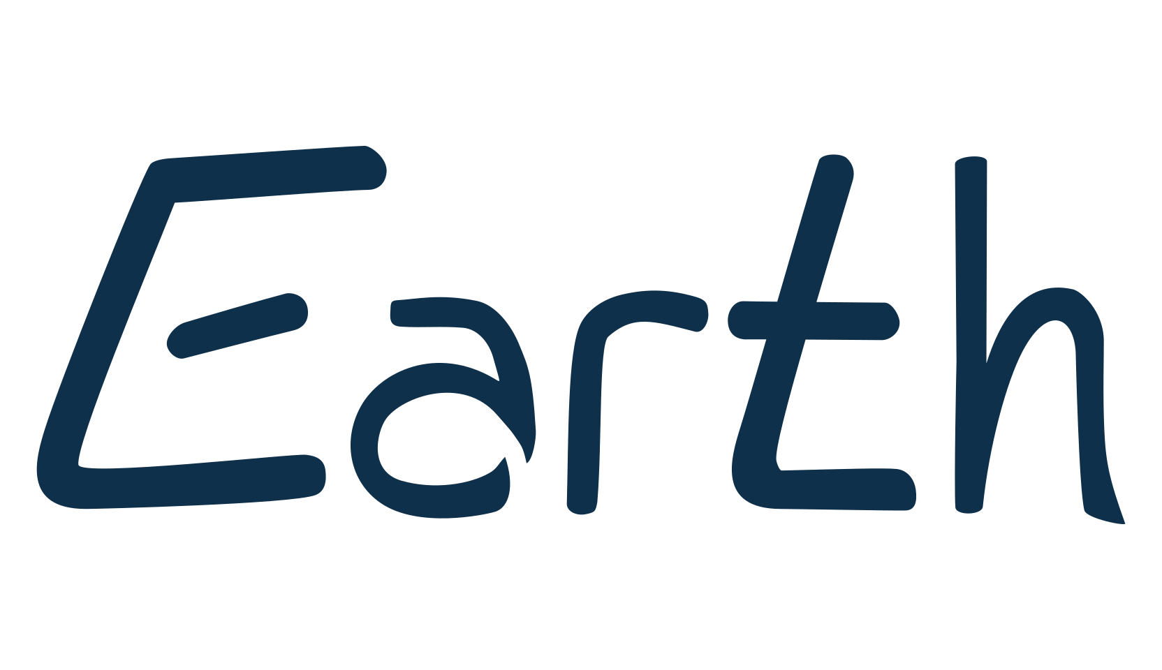 Earth, handwriting font preview
