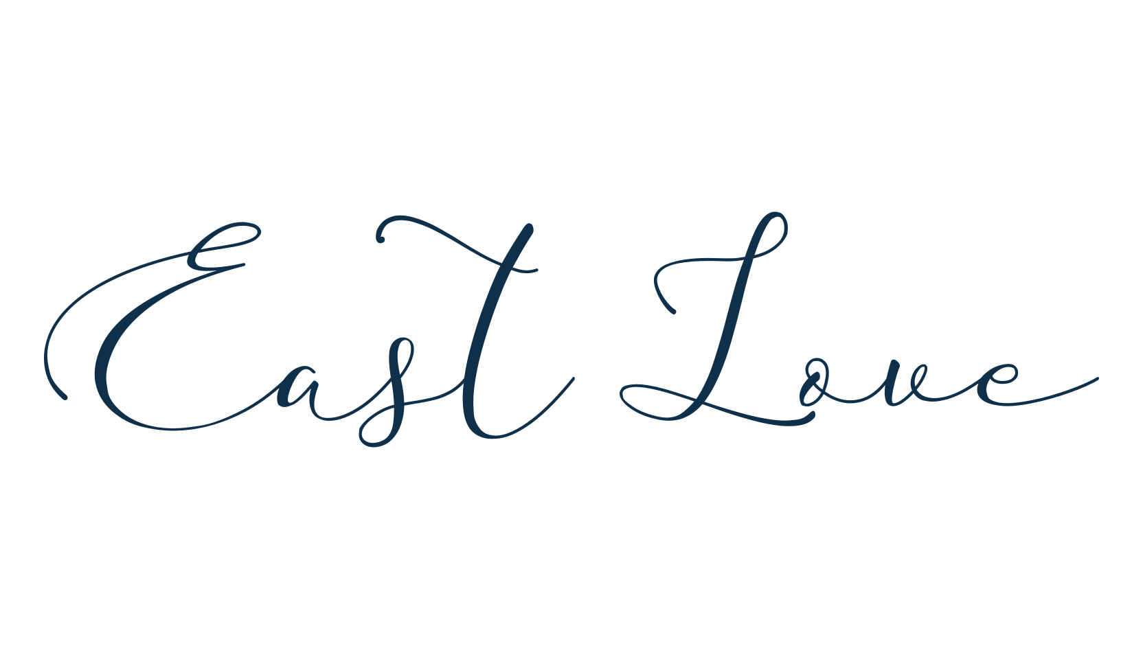East Love, calligraphy font preview