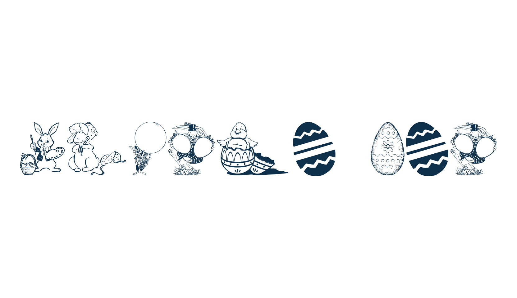 Easter Art, display market font preview