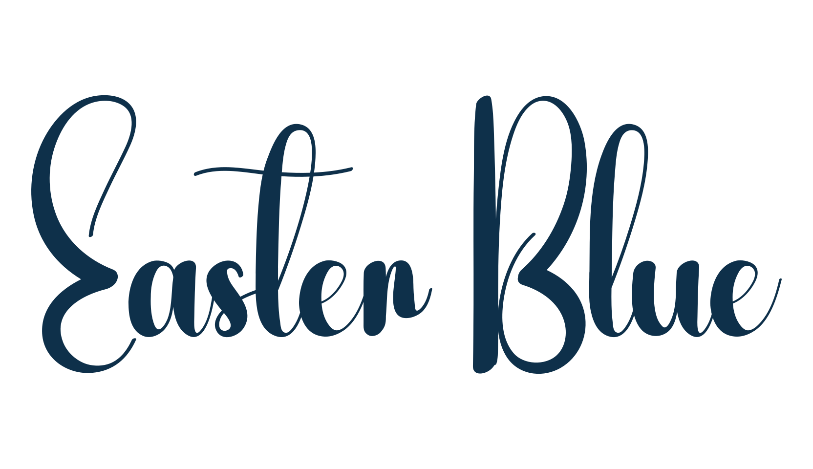 Easter Blue, fancy decorative font preview