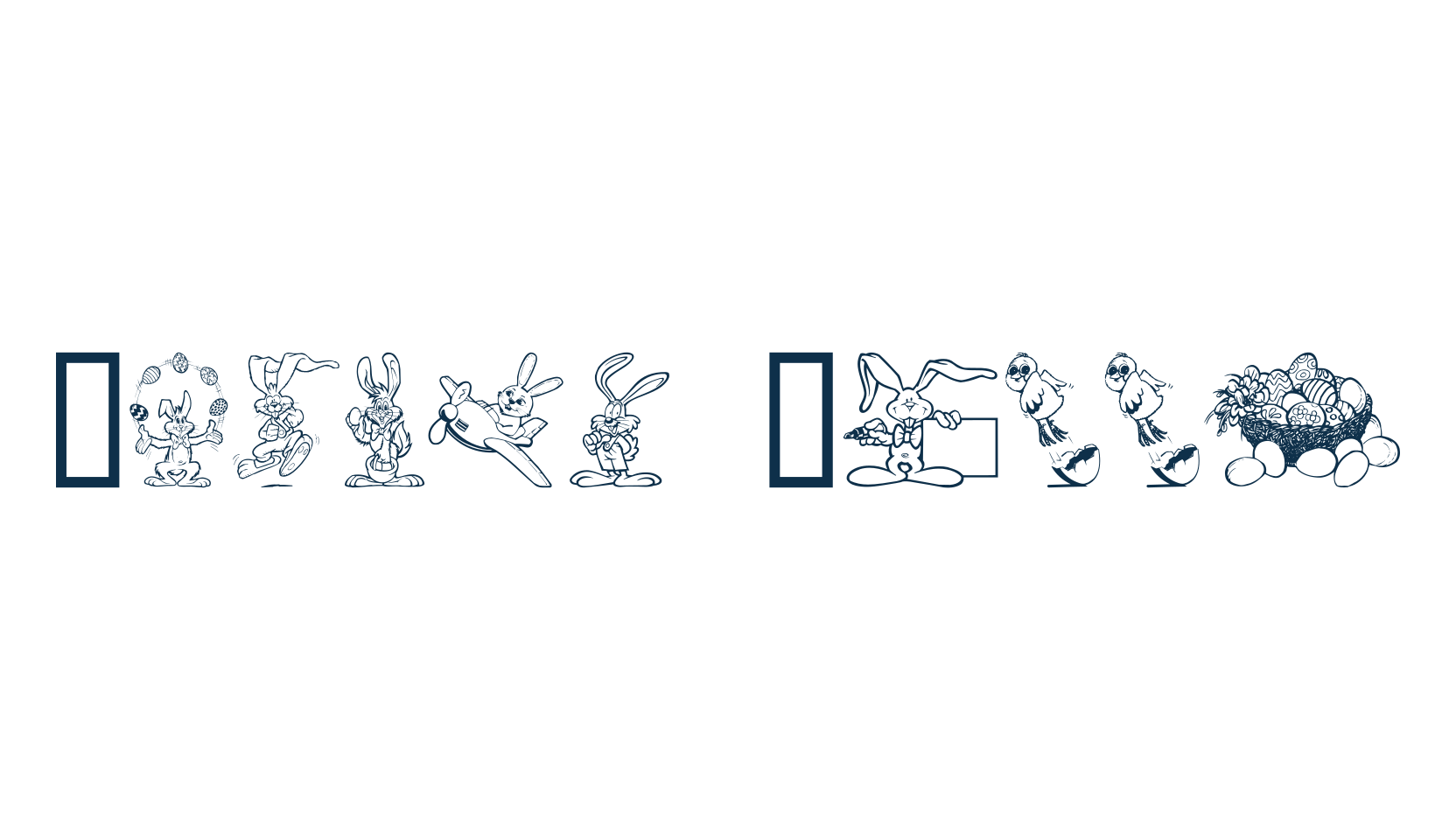 Easter Bunny (easter-bunny), display market font preview