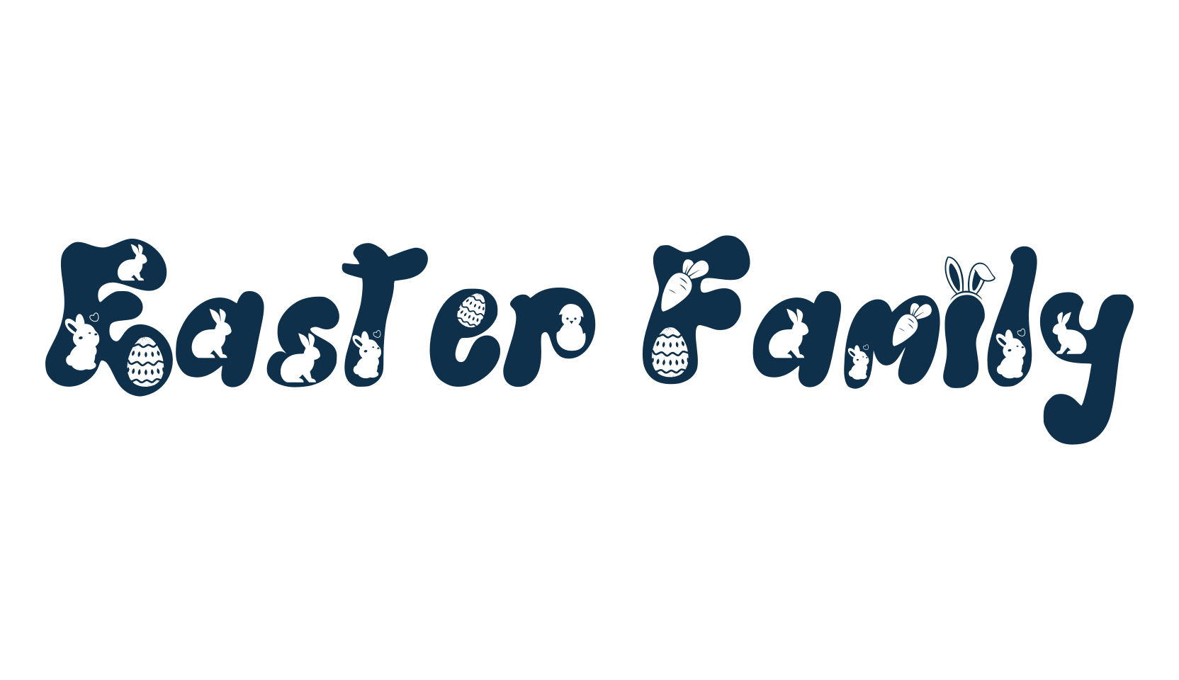 Easter Family, display market font preview