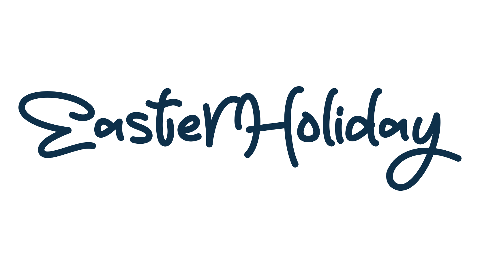 Easter Holiday, handwriting font preview