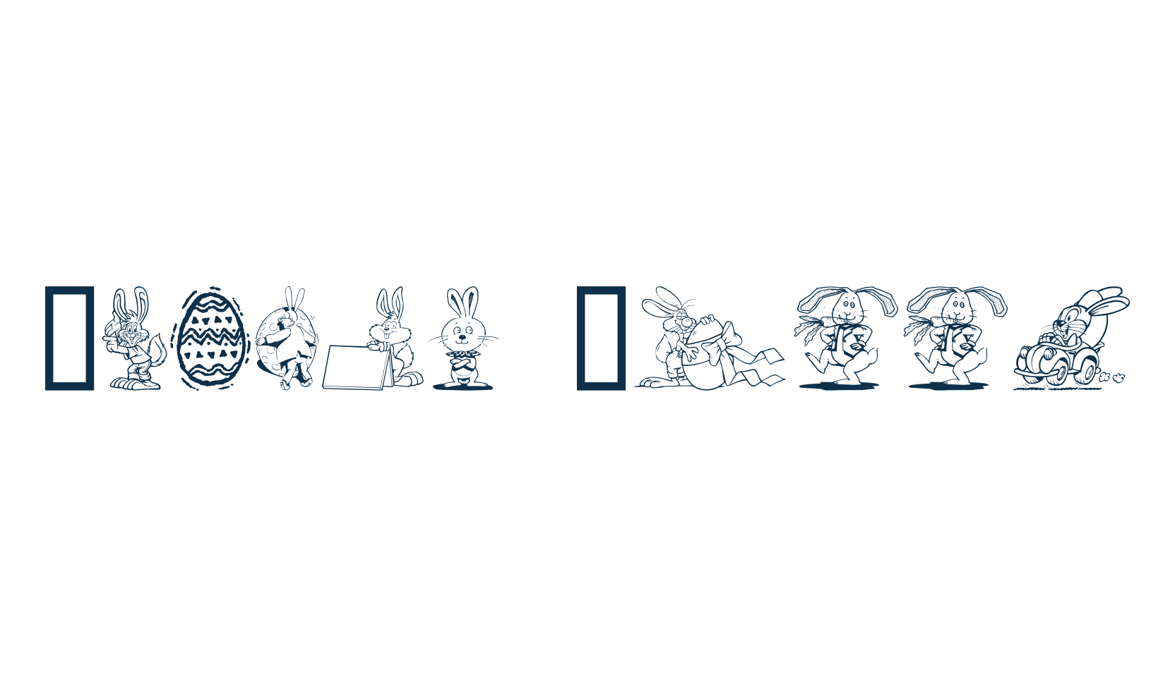 Easter Hoppy, fancy decorative font preview