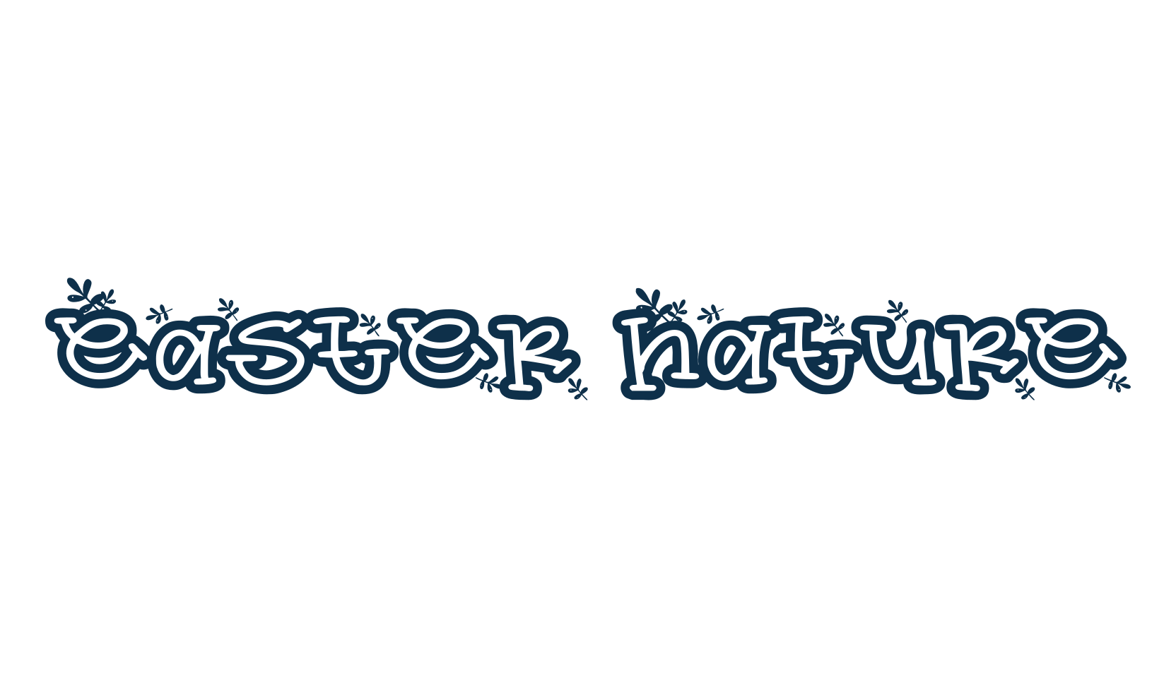 Easter Nature, fancy decorative font preview