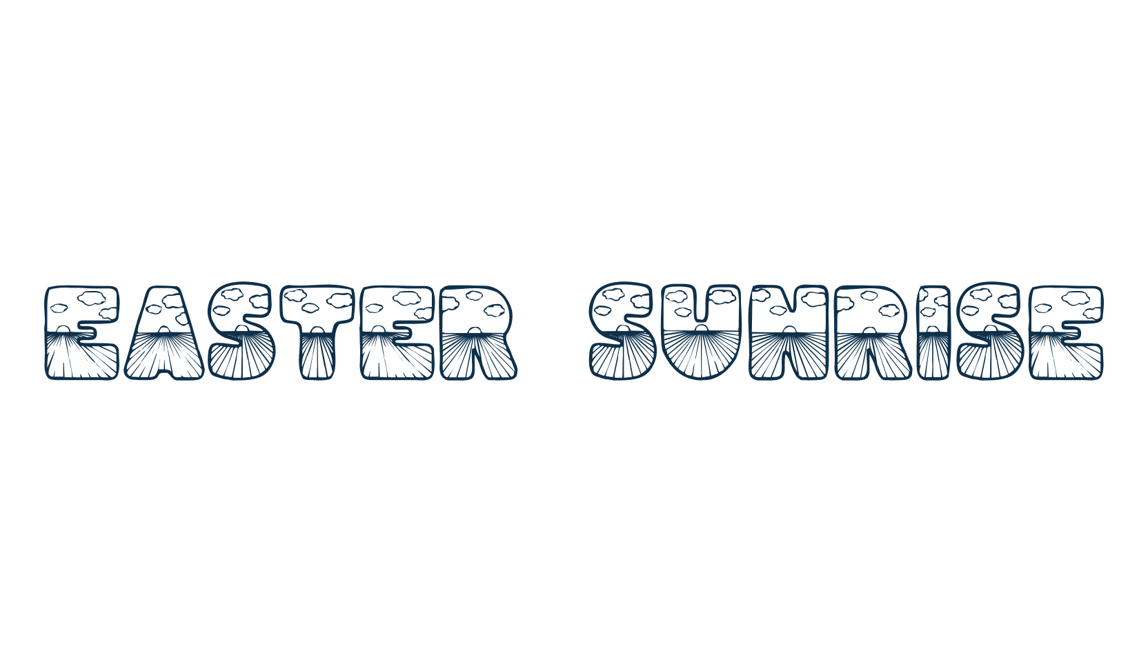 Easter Sunrise, decorative font preview