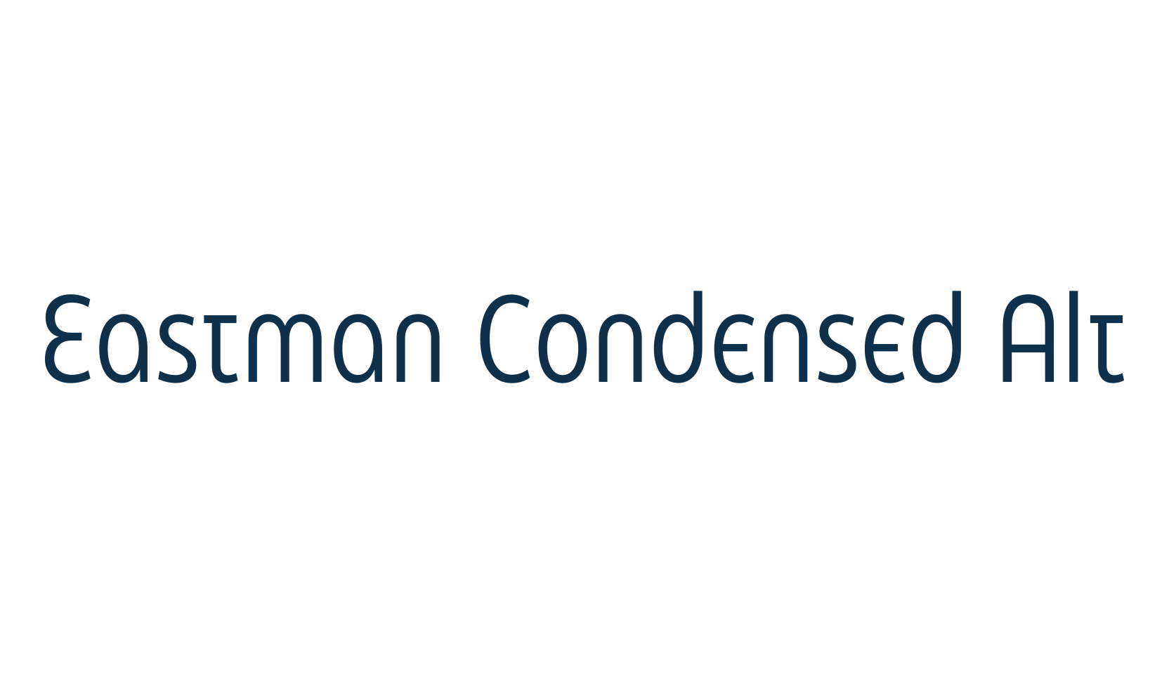 Eastman Condensed Alt, sans serif font preview