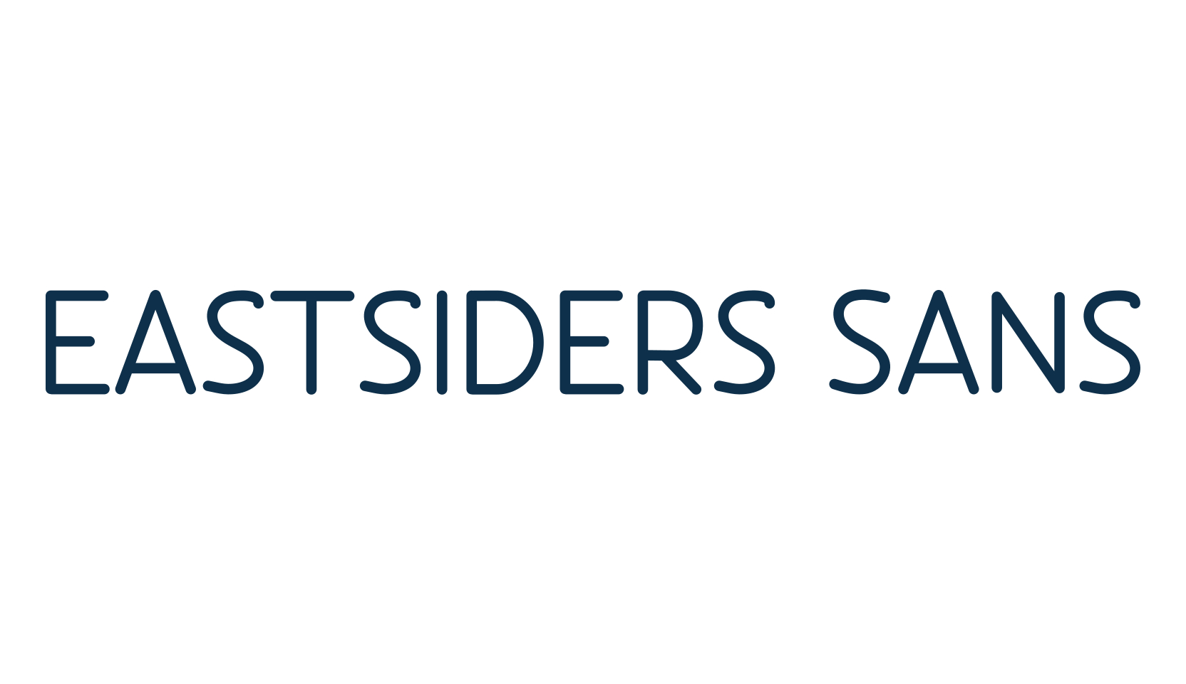 Eastsiders Sans, basic sans serif font preview
