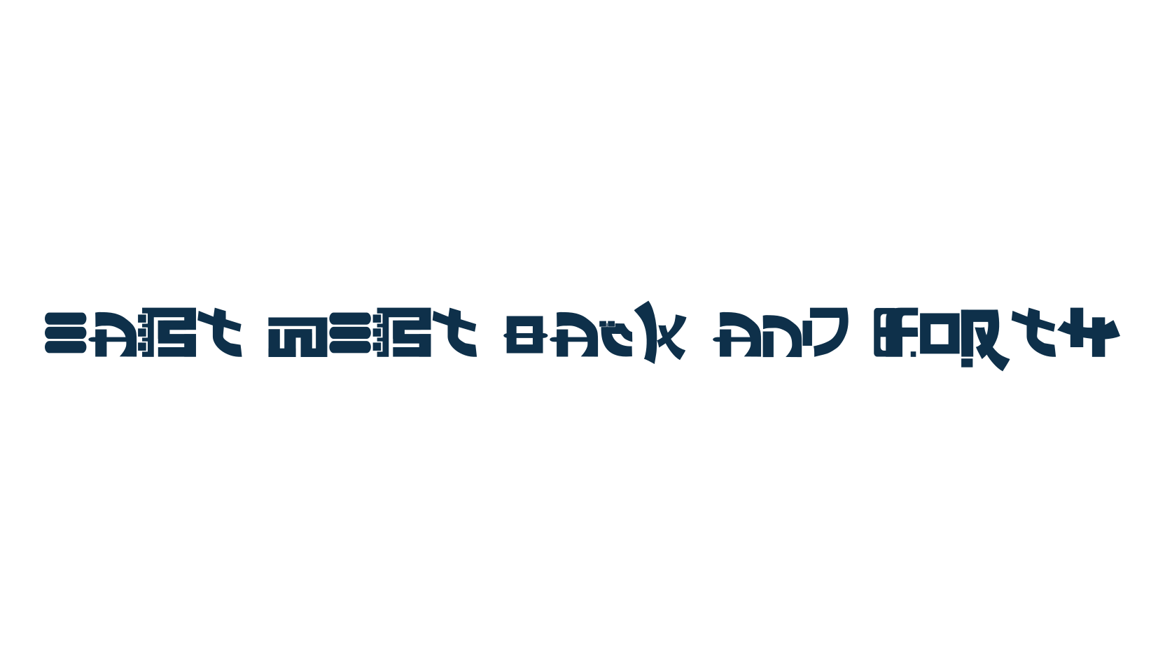 East West Back and Forth, foreign look chinese, jpn font preview