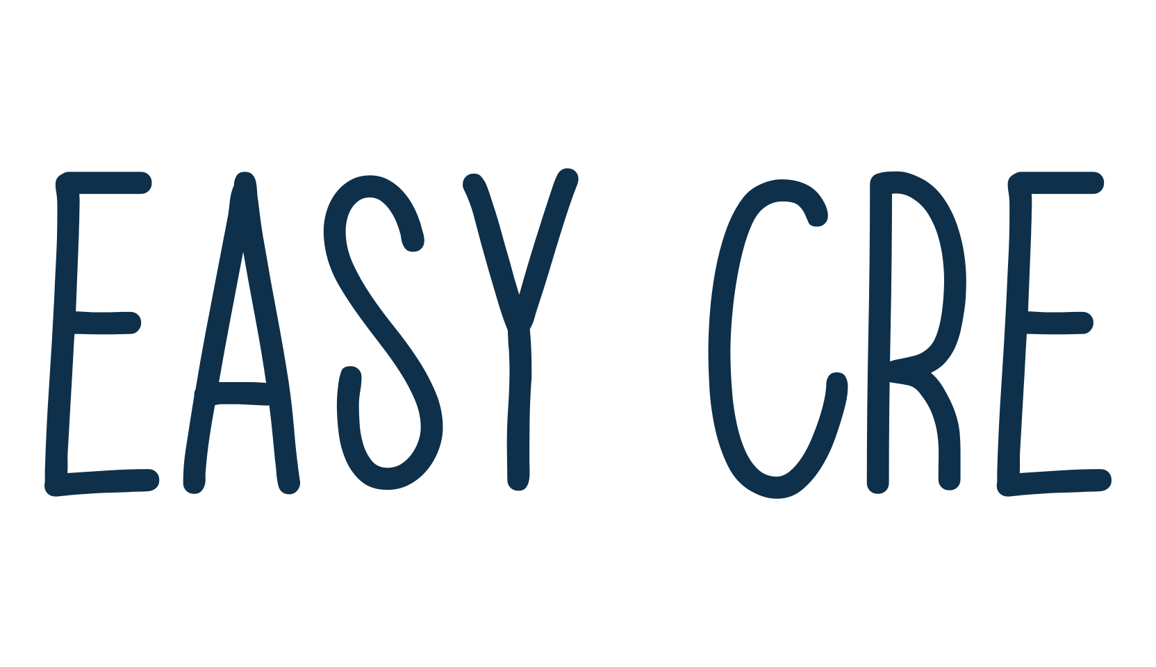 Easy Cre, script handwritten fancy decorative calligraphy font preview