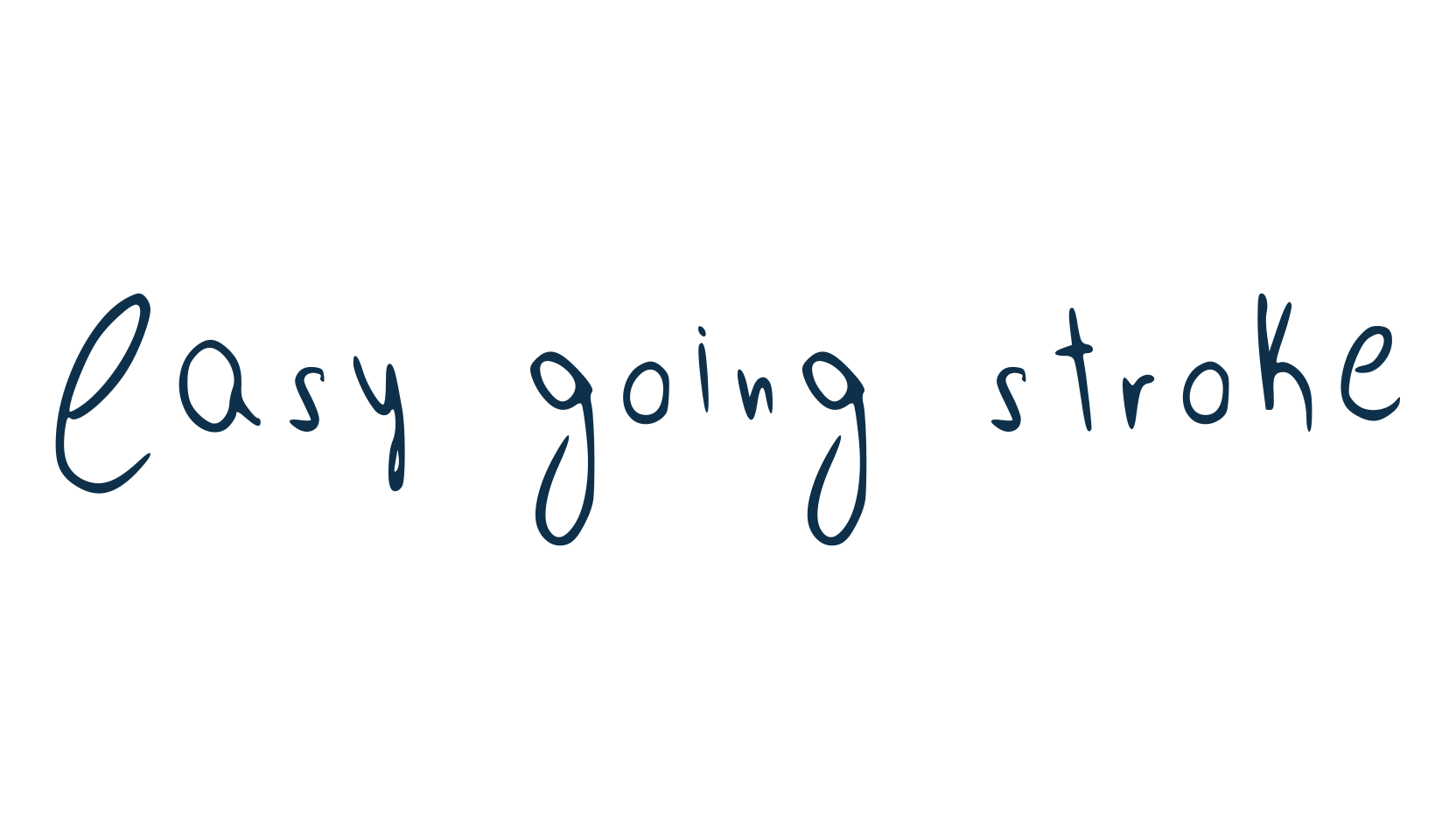 Easy going stroke, handwriting font preview