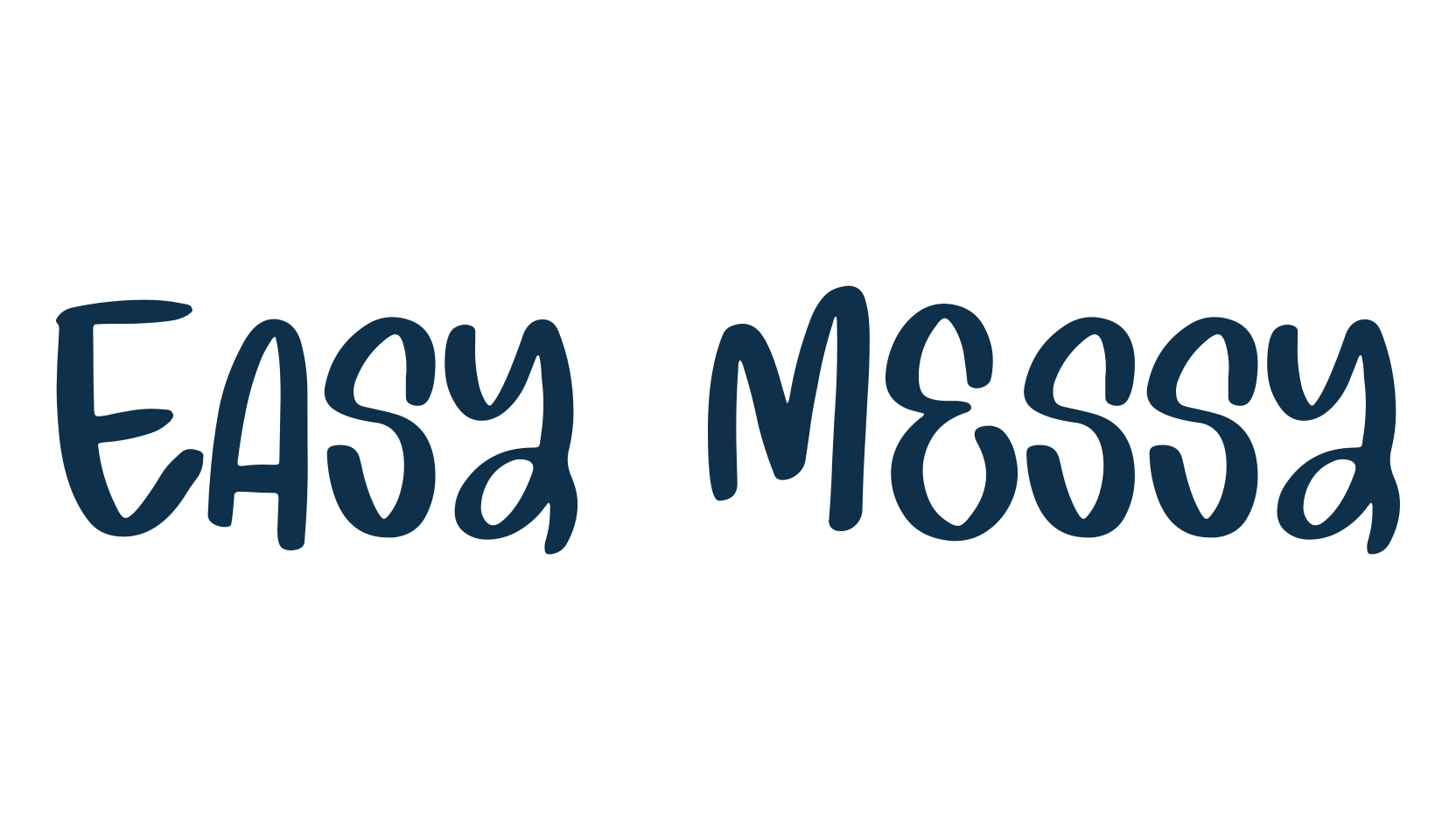 Easy Messy, script handwritten fancy decorative calligraphy font preview