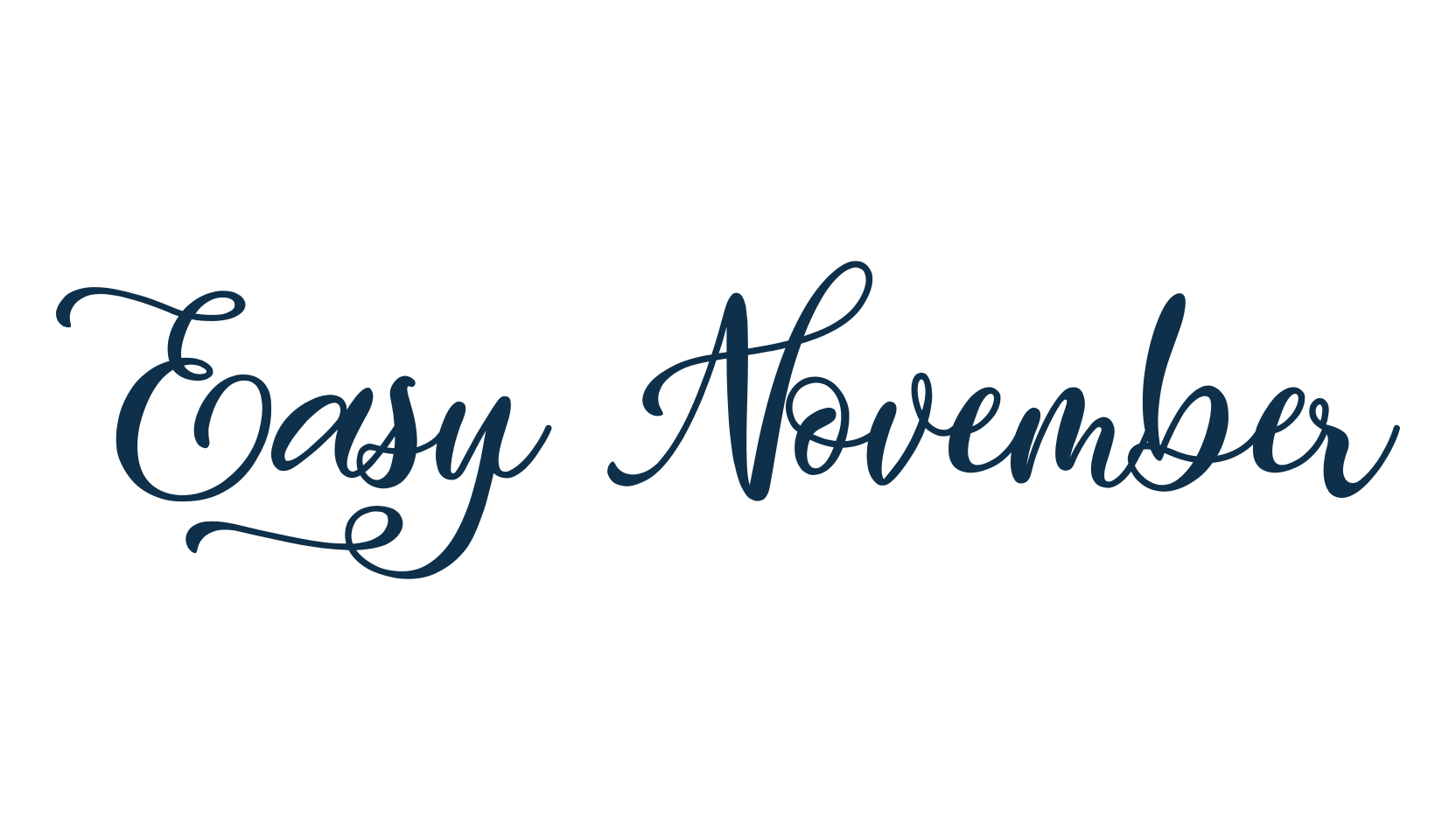 Easy November, script handwritten fancy decorative calligraphy font preview