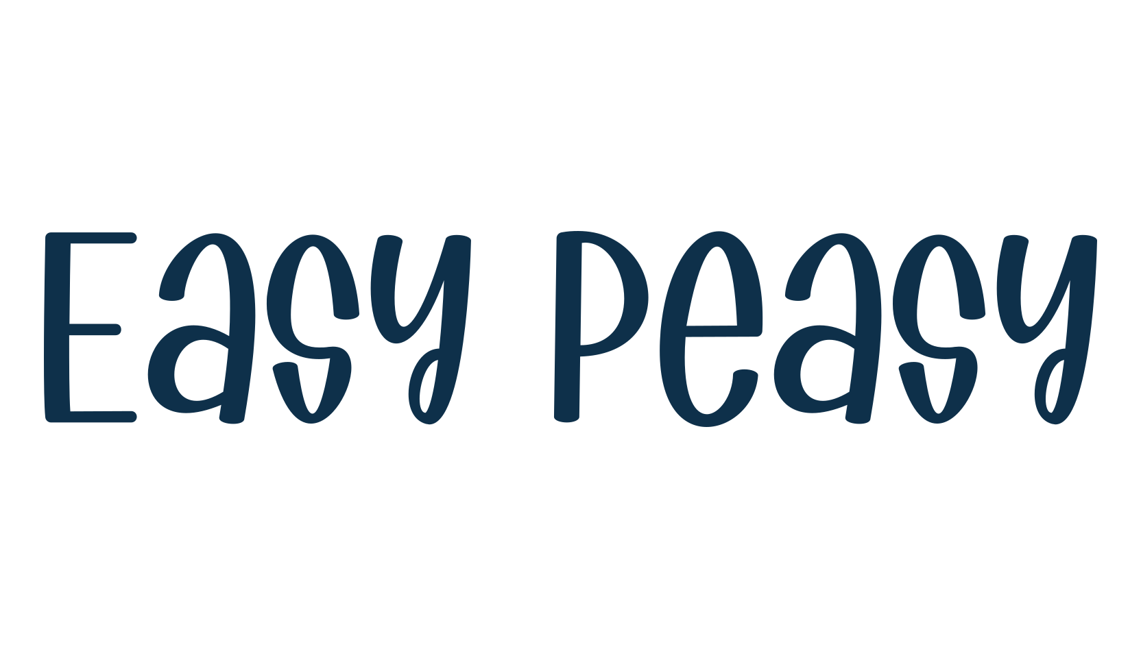 Easy Peasy, fancy decorative font preview