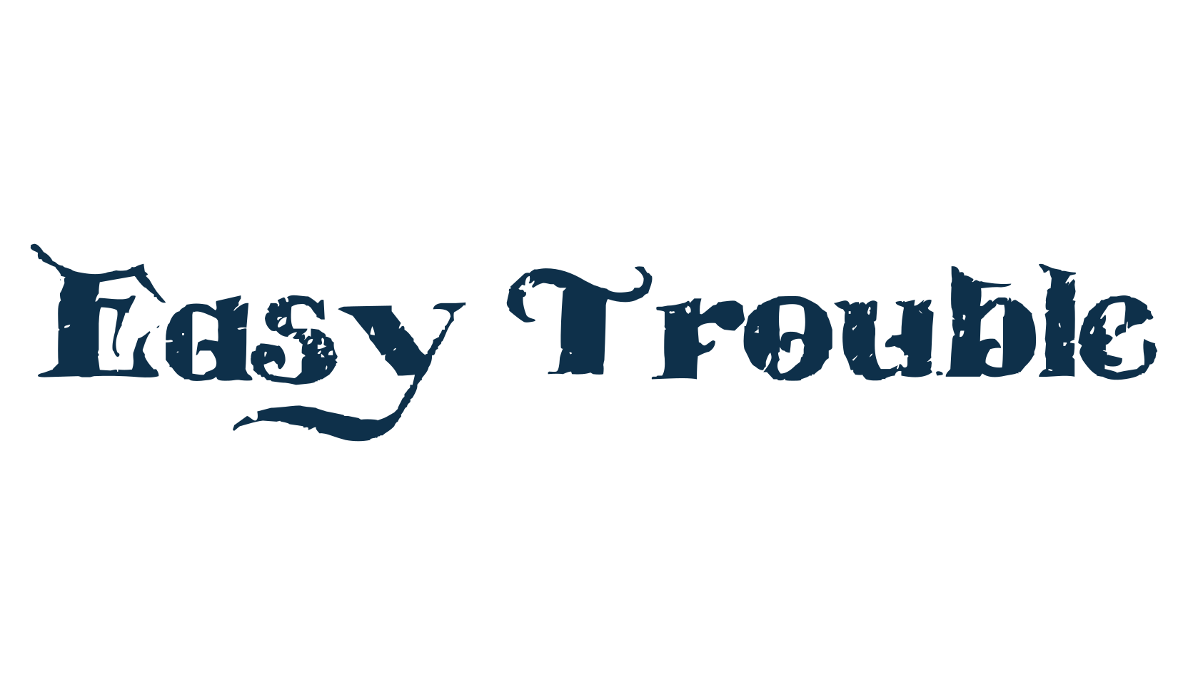 Easy Trouble, eroded font preview